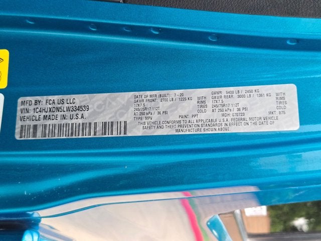 2020 Jeep Wrangler Unlimited Sport