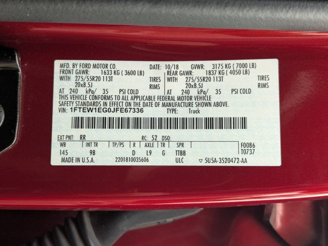 2018 Ford F-150 Platinum