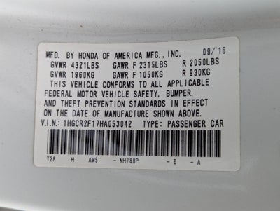 2017 Honda Accord Sedan Sport SE