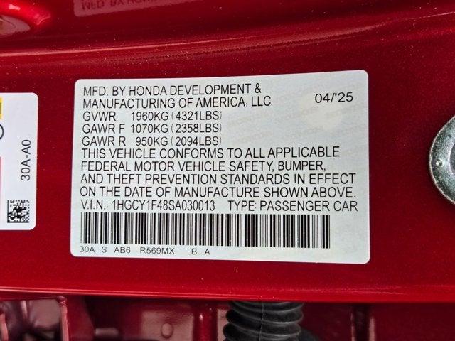 2025 Honda Accord Sedan SE