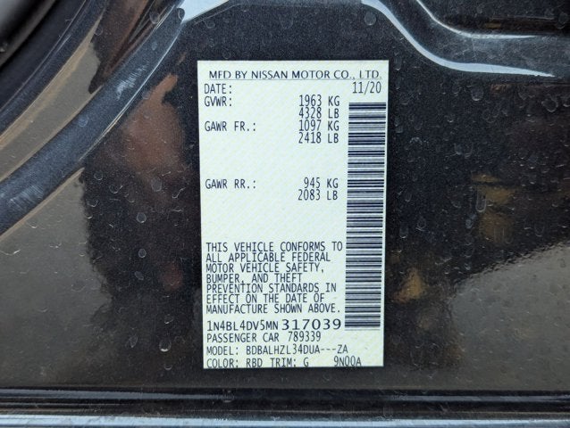 2021 Nissan Altima 2.5 SV