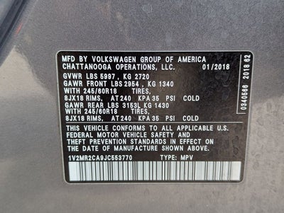 2018 Volkswagen Atlas 3.6L V6 SEL