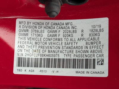 2019 Honda Civic Sport