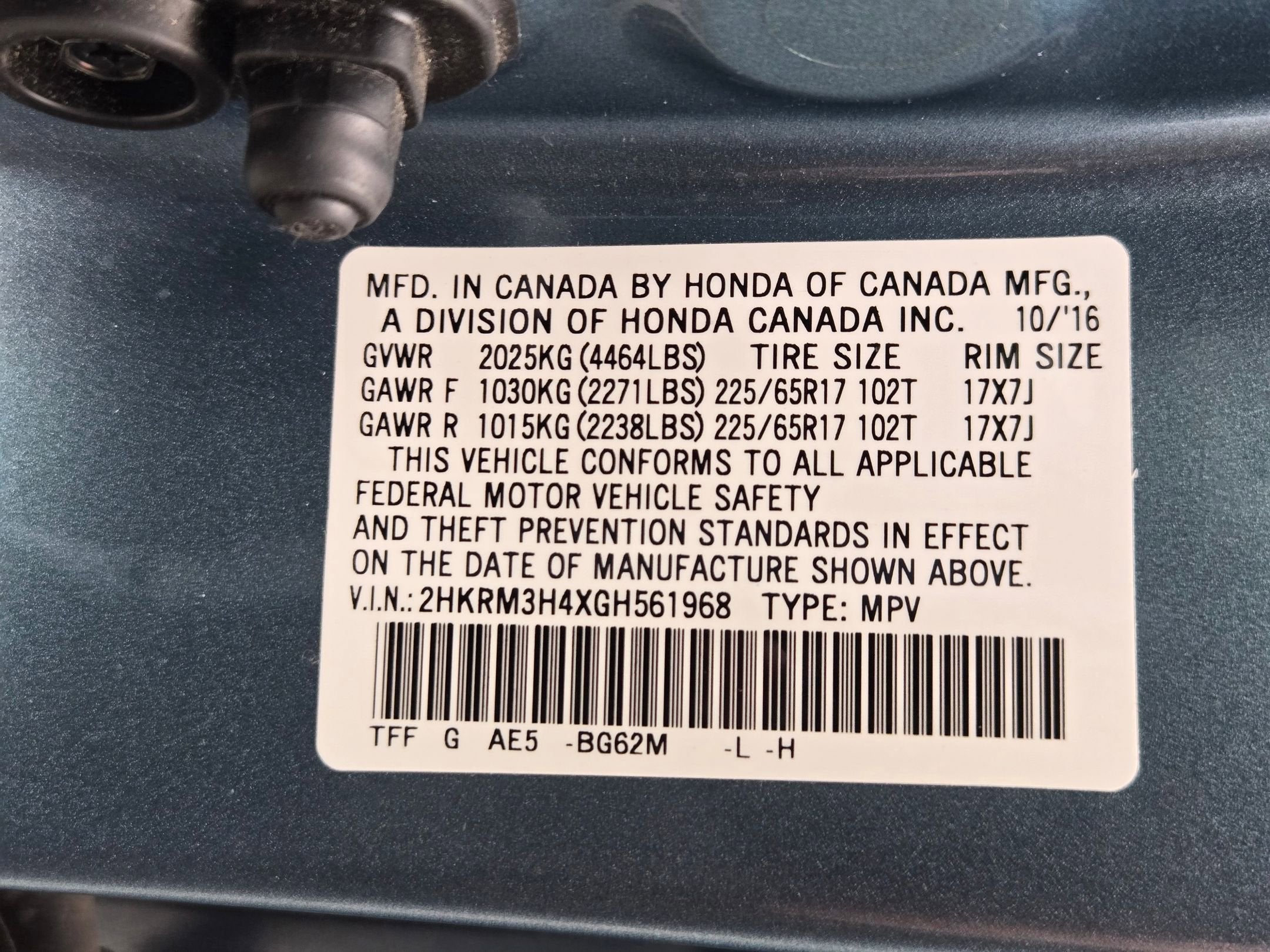 2016 Honda CR-V 2WD SE