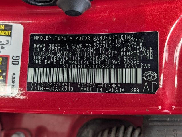 2018 Toyota Corolla LE