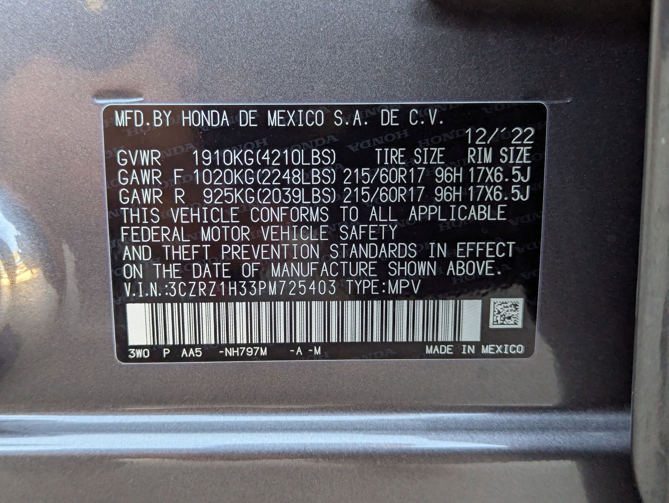 2023 Honda HR-V 2WD LX