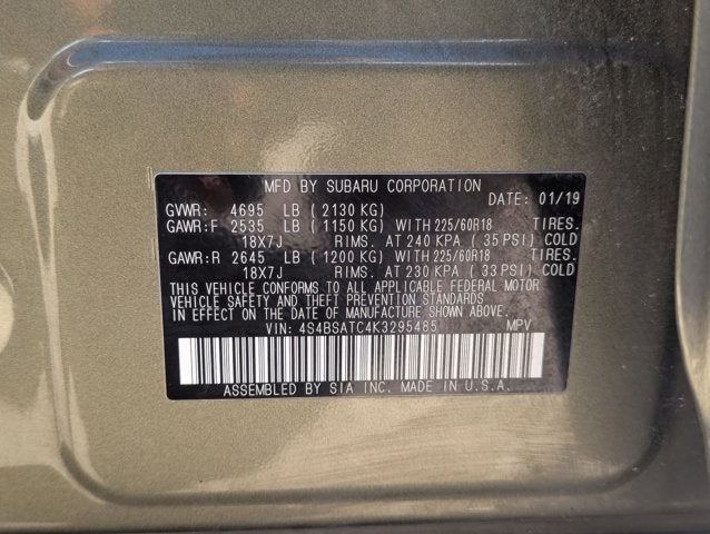 2019 Subaru Outback Touring