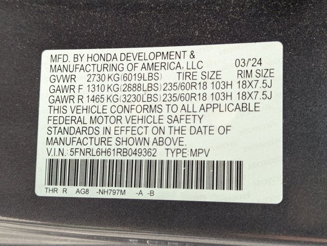 2024 Honda Odyssey EX-L