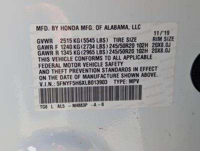 2020 Honda Pilot Touring 7-Passenger