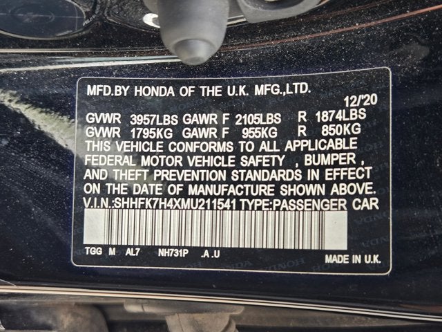 2021 Honda Civic Sport