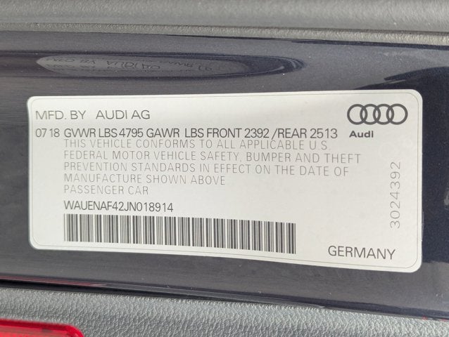 2018 Audi A4 Premium Plus