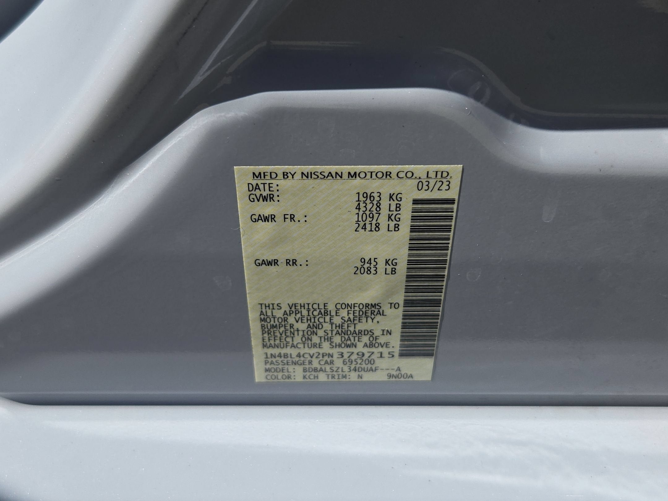 2023 Nissan Altima 2.5 SR