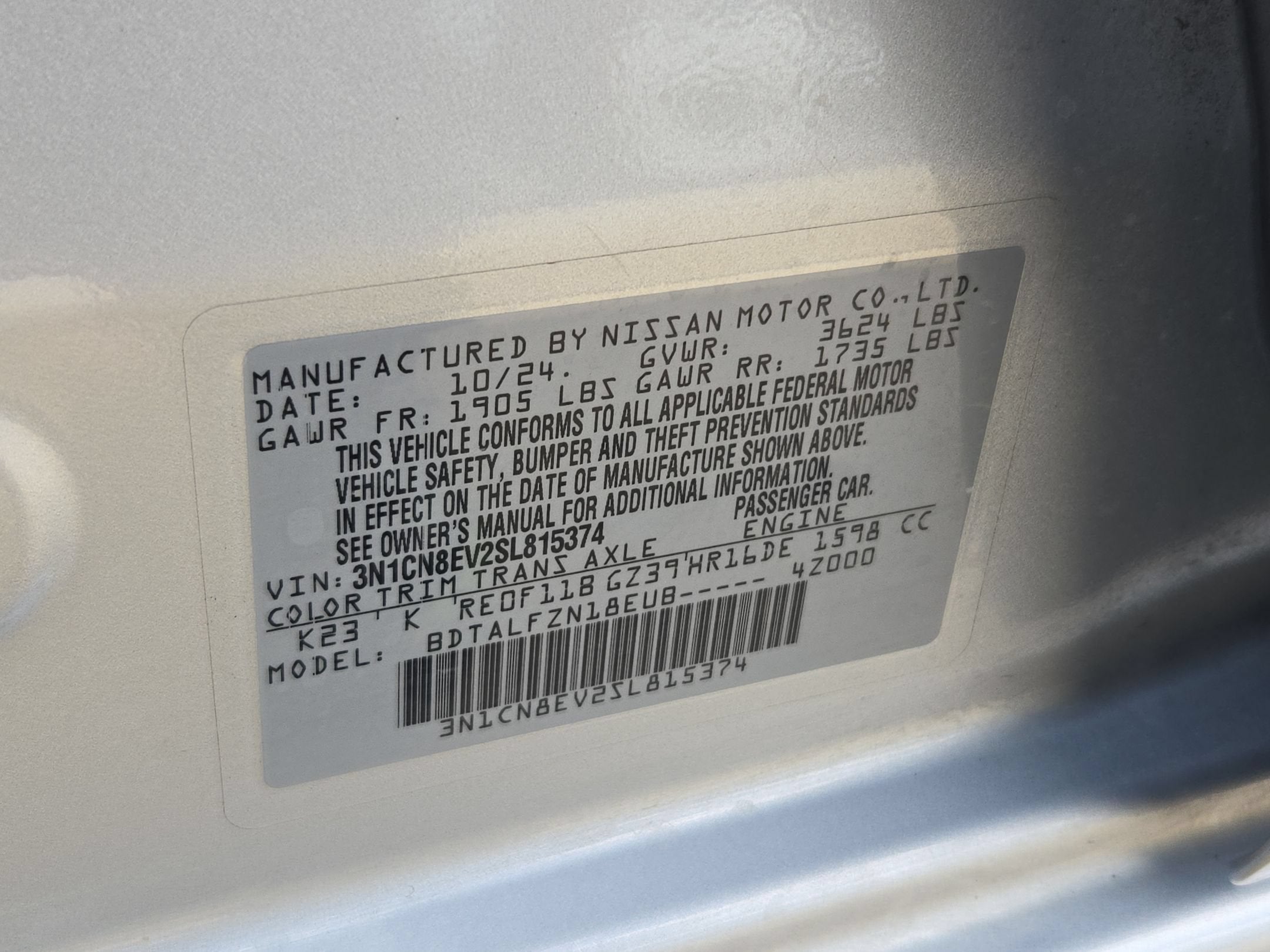 2025 Nissan Versa SV