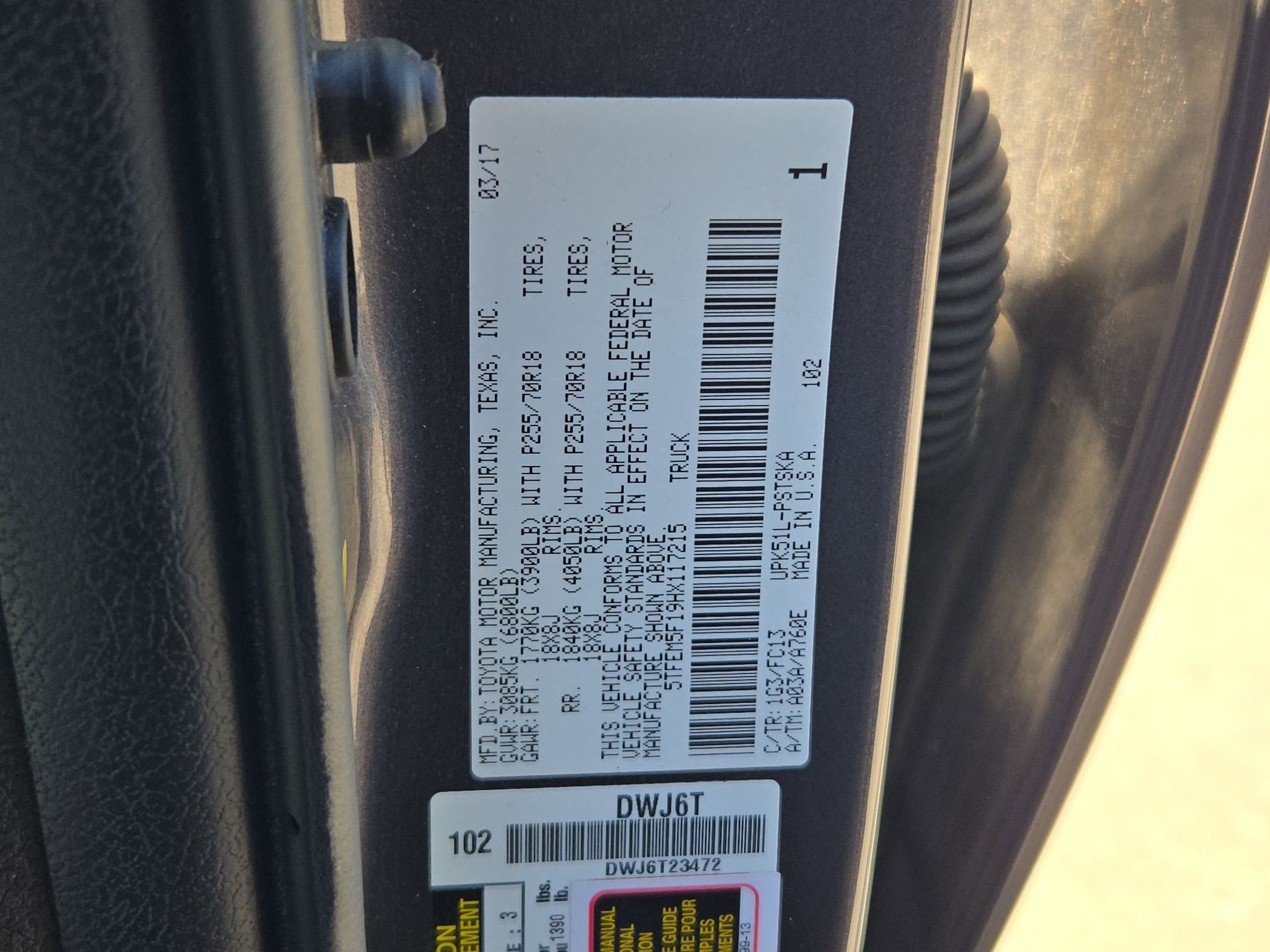 2017 Toyota Tundra 2WD SR5