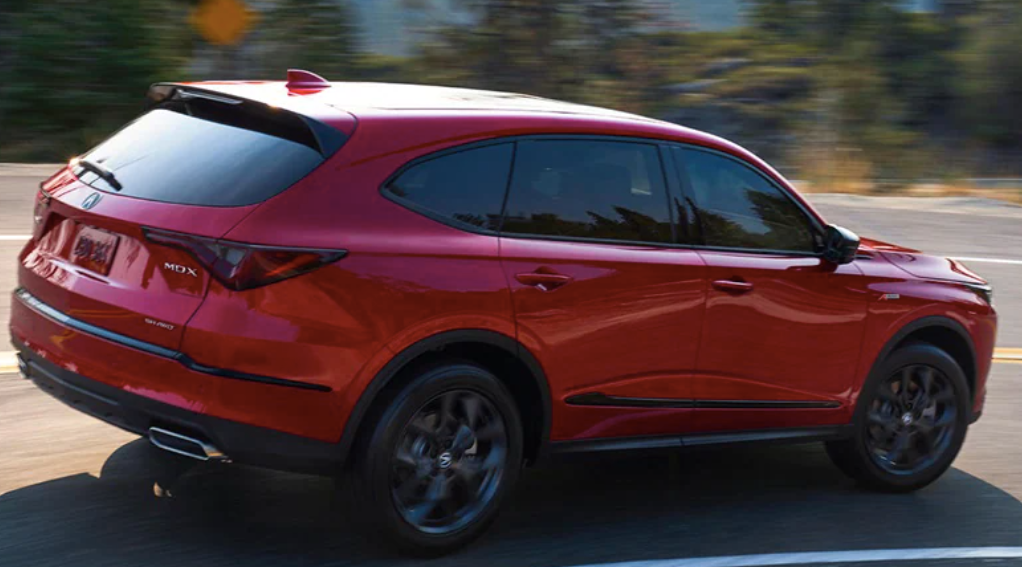 2023 acura mdx red rear view