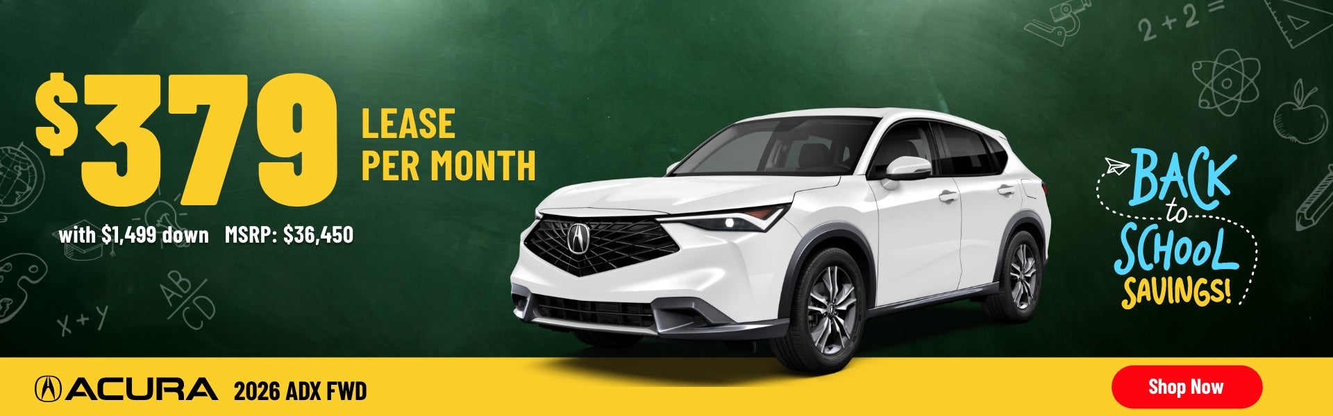 Gunn Acura ADX sales banner