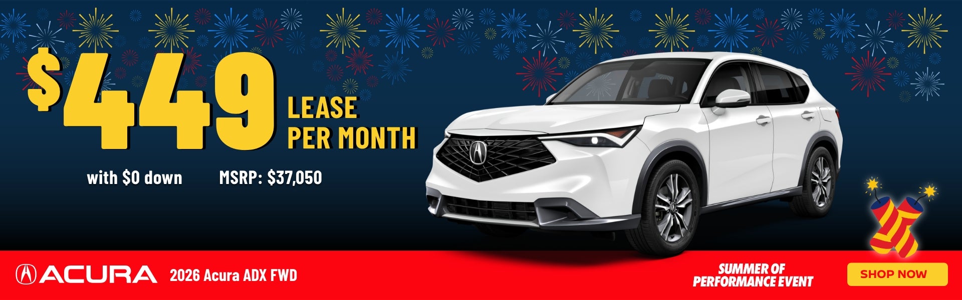 Gunn Acura ADX sales banner