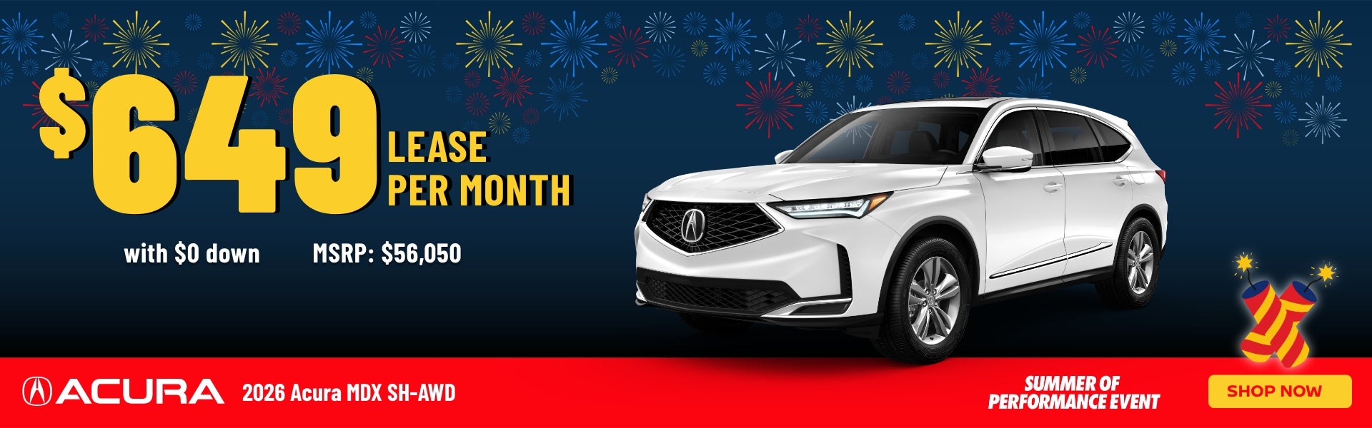 Gunn Acura MDX sales banner