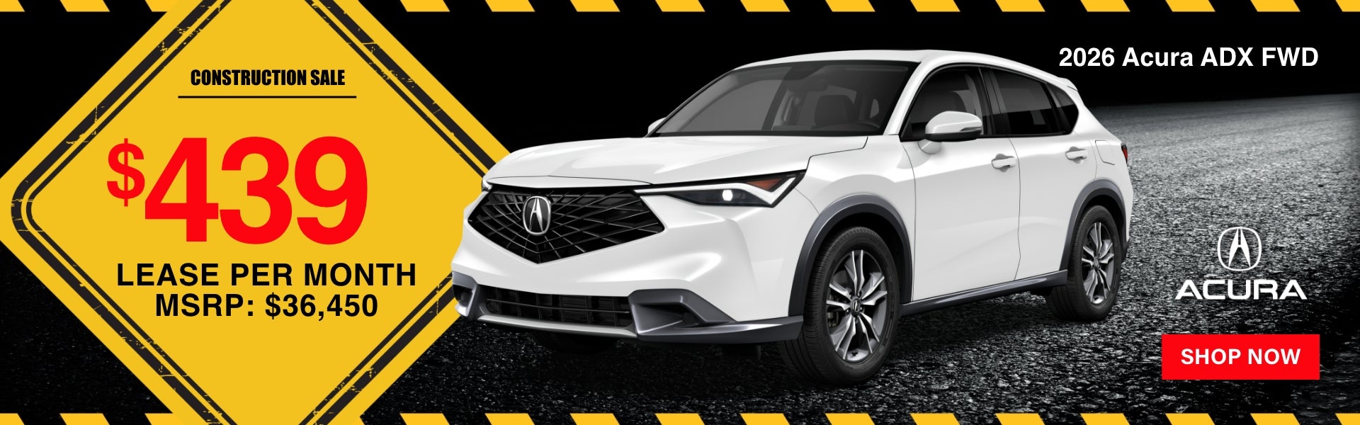 Gunn Acura ADX sales banner